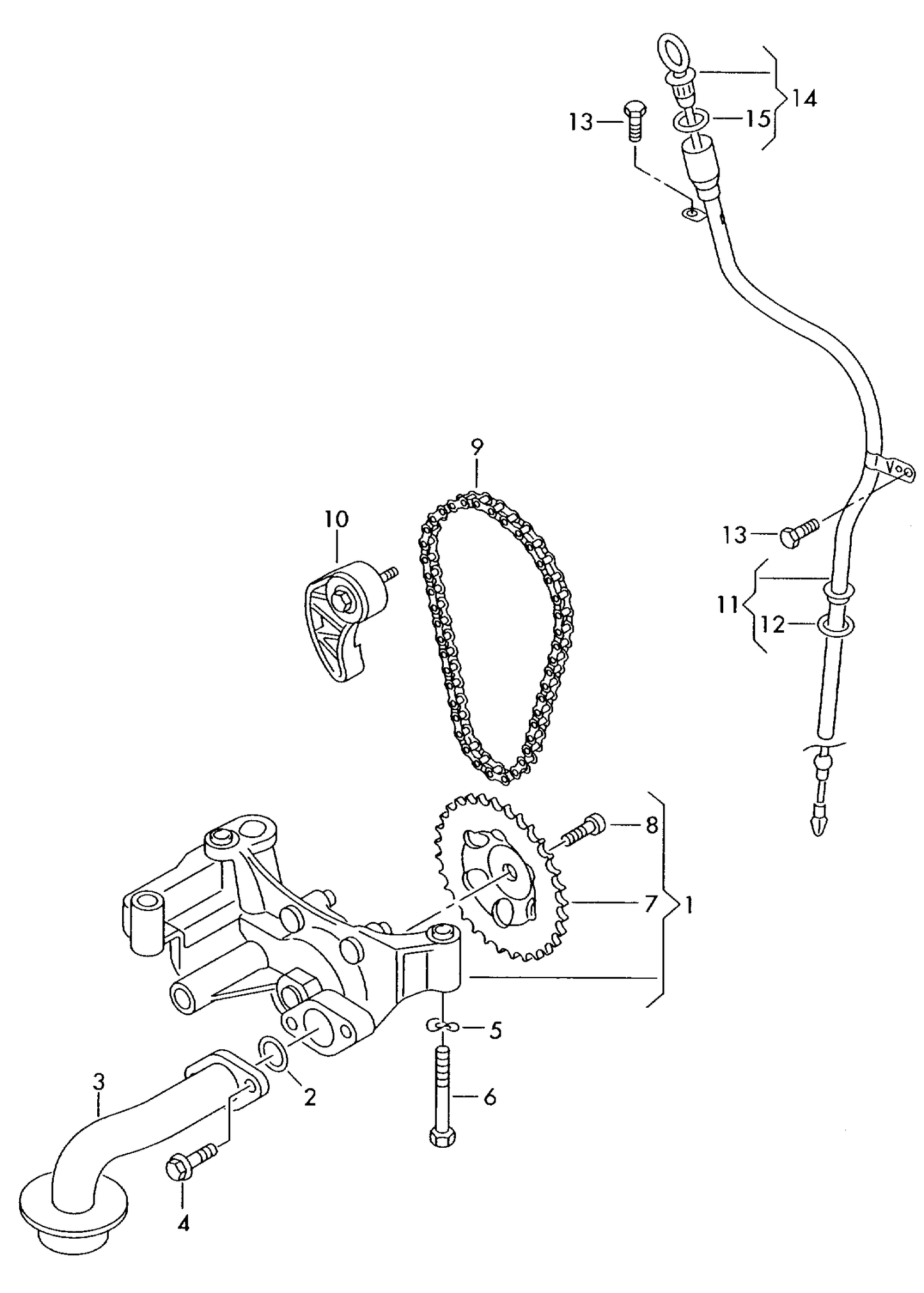 115-030 T5 oil pump T5 diesel eng.+ AXB,AXC,BRR, BRS 1.9ltr.