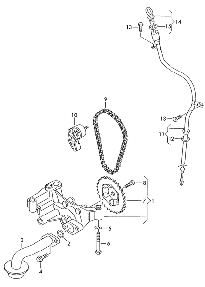 115-030 T5 oil pump T5 diesel eng.+ AXB,AXC,BRR, BRS 1.9ltr.